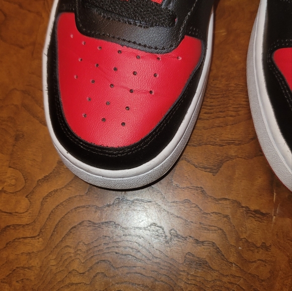 Nike Court Borough Mid 2 Red Black White Shoes Sneakers - Picture 4 of 11